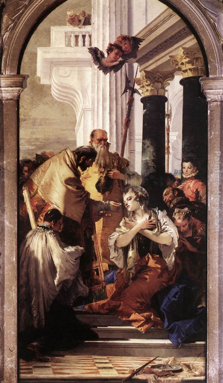 Last Communion of St Lucy painting - Giovanni Battista Tiepolo Last Communion of St Lucy art painting